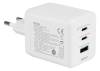 AC-adapter Deltaco USB GaN Wall Charger 100W, 2xUSB-C / 1xUSB-A#2