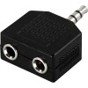 Splitter 3,5 mm stereo hane till 2x3,5 mm stereo hona#1