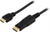 DisplayPort till HDMI-kabel, 4K@30Hz, 2 meter - Svart
