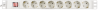 19" Grenuttag DELTACO, 8xCEE 7/4 uttag, 1xCEE 7/7, brytare, rackmontering 1U, 3m kabel - Vit