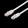 Nätverkskabel skärmad S/FTP Cat.6, RJ45, LSZH, 1 meter - Vit