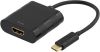 Adapter USB 3.1 Typ C hane -> HDMI 19 pin hona, 4K, svart#1