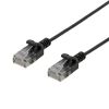 DELTACO Ultra Slim U/UTP Cat.6 patchkabel, 2.6mm, 1m, svart#1