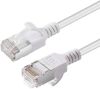 Nätverkskabel skärmad Cat6a U-FTP, slim, LSZH, MicroConnect, 0,25 meter - Vit
