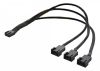DELTACO splitter för PWM-fläktar, 4-pin till 3x4-pin ho, svart#2
