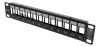 10" Patchpanel Deltaco, 12 portar, Keystone, 1U, metall - Svart#1