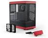 Hyte Y40 Red Midi Tower, ATX, Panoramic Glass, inkl. PCIe 4.0 riser - Svart/Röd#3