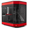 Hyte Y60 Midi Tower, ATX, Tempered Glass - Svart/Röd#1