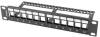 10" Patchpanel Lanberg, 12 portar, Keystone, 1U, metall - Svart