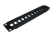 10" Patchpanel LinkIT, 12 portar, Keystone, 1U, metall - Svart#2