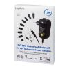 Universal AC-adapter 230V till 3-12V DC 24W/2A med USB-port, LogiLink, 8 st DC-kontakter#3