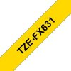 Brother märktape TZE-FX631, 12mm, Svart på gul botten, 8 meter, thermal#1