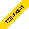 Brother märktape TZE-FX641, 18mm, Svart på gul botten, 8 meter, thermal#1