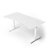 Arozzi Arena Gaming Desk Large Pure White, höjdjusterbart, heltäckande musmatta - Helvit