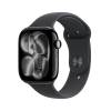 Apple Watch Series 11 GPS + Cellular 46mm Gagatsvart Aluminiumboett med Svart Sportband - S/M