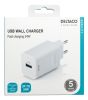 DELTACO USB-A väggladdare med snabbladdning 24W - vit#3